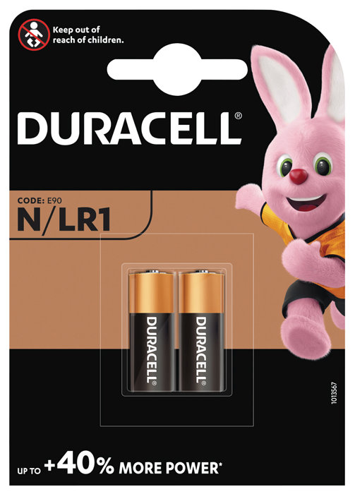 Duracell Security N/LR1 alkaline batterier 2-pk.